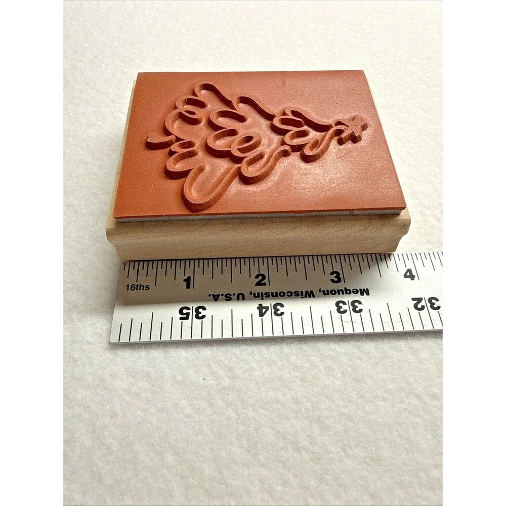 Stampin' Up! Christmas Peace 1995 Set 4 Wood Mount Rubber Stamps Dove Bell Tree